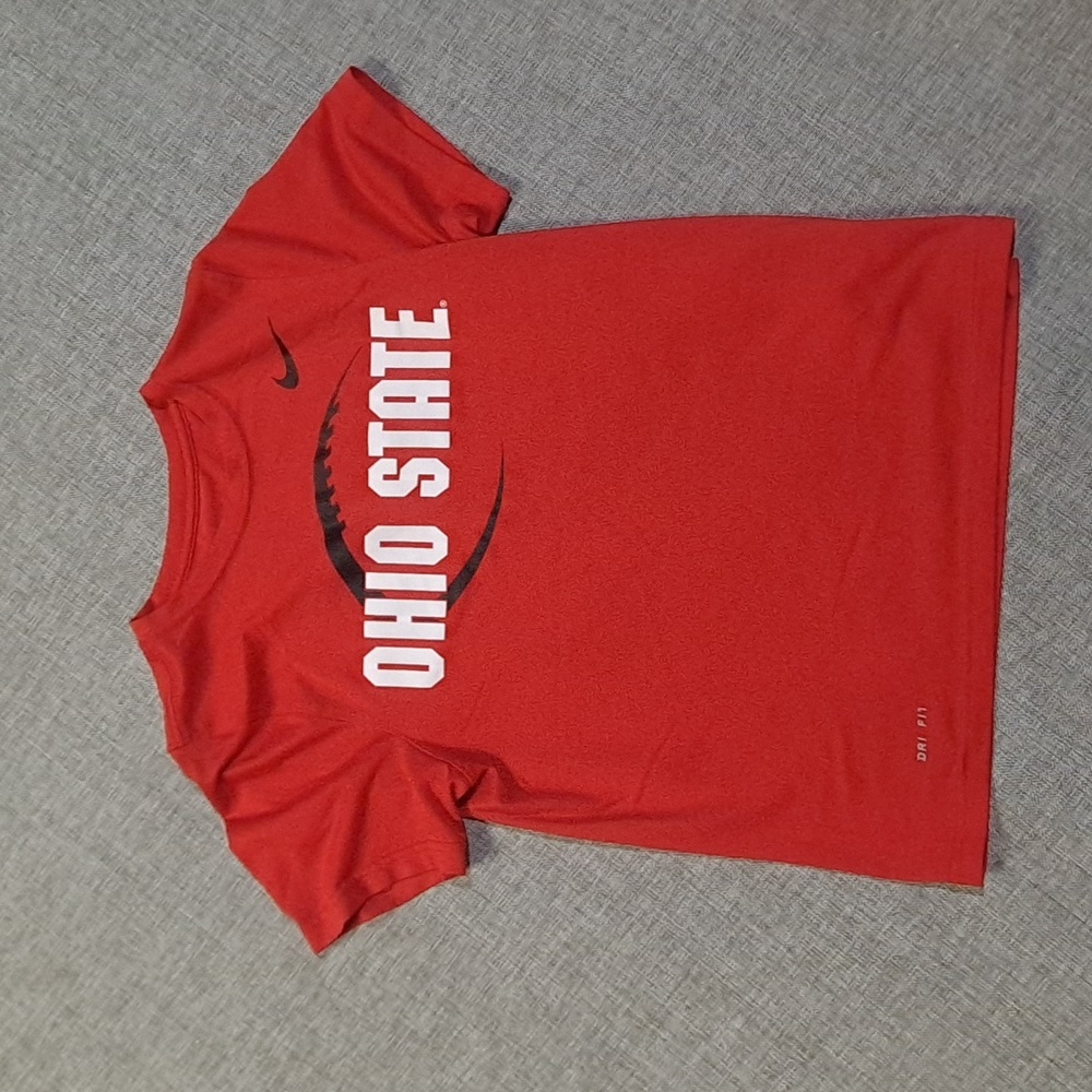 Nike Ohio State Black and Red Short Sleeve Tee YMD